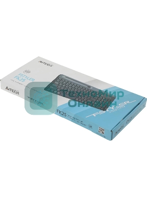 Клавиатура проводная A4Tech Fstyler FK25, USB, черный/серый