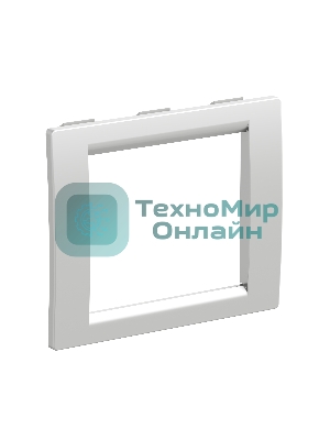 Рамка универсальная DKC F00011G In-Liner Aero 2 модуля, серебристый, RAL 9006