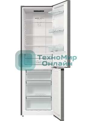 Холодильник Gorenje NRKE62XL серебристый металлик двухкамерный 203/99л морозилка снизу, No Frost