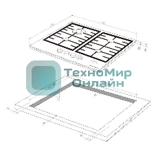Варочная поверхность Kuppersberg FG 68 B газ, High-Tech, 60 см, автоматический электроподжиг, газ-контроль, форсунки под сжиженый газ, механическое/сенсорное управление, таймер, блокировка панели управления, подсветка панели управления, SABAF конфорки, чугунные решетки, цвет черный, цвет фурнитуры черно-серебристый
