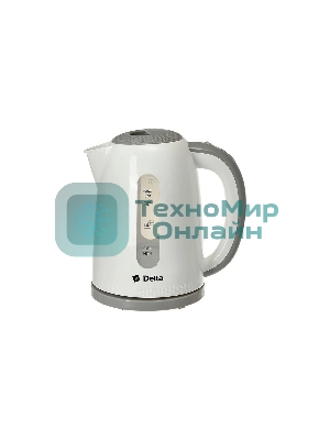 Чайник электрический Delta DL-1106 белый с серым