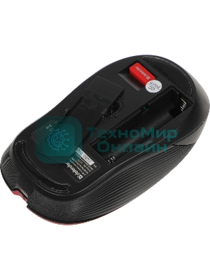 Мышь беспроводная Defender Gassa MM-105 красный, 1600 dpi, радиоканал, USB, кнопки - 6