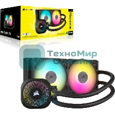 Система жидкостного охлаждения Corsair iCUE LINK TITAN 240 RX RGb (240мм, черный, RGb/ Fans: 2x120мм, 73.5CFM, 36dBA, 2100RPM/ S: 1851, 1700, AM5, AM4)