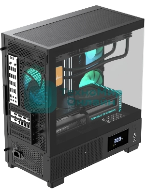 Компьютерный корпус AeroCool/Formula V Line Crystal E1M Black, MATX, USB3.0*2, Switch Display Panel