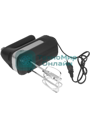 Миксер BQ MX421 черный. Мощность:150 Вт, 5 скоростей работы, скорость вращения до 1400 об,мин