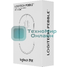 Мышь беспроводная Logitech Pebble M350 белый, 1000 dpi, радиоканал, Bluetooth, USB, кнопки - 3