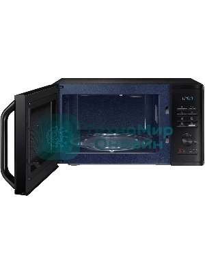 Микроволновая печь Samsung MG23K3515AK/BW черный, 23 л, 800 Вт, переключатели - кнопки, поворотный механизм