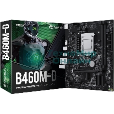 Материнская плата Maxsun Challenger B460M-D, LGA 1200, Intel B460, 2xDDR4, 2xSATA, 1xM.2, 1xPCIe 3.0 x16, 1xPCIe x1, 1xHDMI, 1xDP, 1x1Gb LAN, 2xUSB-A 5Gbps, 4xUSB-A 2.0, 3x3.5 мм, 7.1, mATX