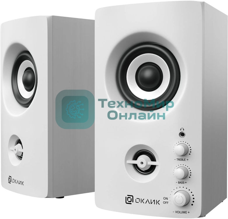 Акустическая система Oklick OK-164 2.0 белый 30Вт