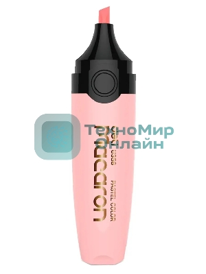 Текстовыделитель Deli EU356-PK Macaron, скошенный пишущий наконечник, 1-5мм, розовый пастельный