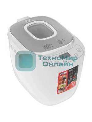 Хлебопечка Mystery MBM-1211 белый, 650 Вт, программ - 12 шт, вес выпечки - 1 кг