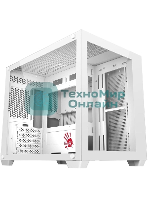 Компьютерный корпус Bloody BD-CC108 белый без БП mATX 9x120мм 2xUSB 3.0 audio bott PSU