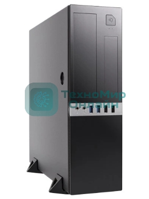 Компьютерный корпус с блоком питания 300Вт. Сase Foxline mATX Desktop 300W, 2xUSB 3.0, 2xUSB 2.0, toolless, Black, 8см. fan, powercord