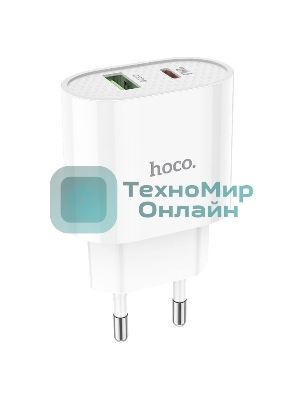 Сетевое зарядное устройство HOCO (6931474757319) C95A Lineal PD 20W+QC3.0 (белый)
