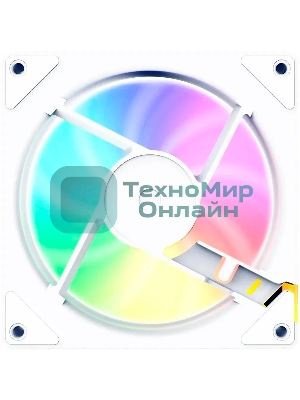 Вентилятор для корпуса Bloody CF-11 LCD ARGb 120х120x25 белый 4-pin 32дБ (упак.:1шт) (CF-11-ARGb120-WH) Ret