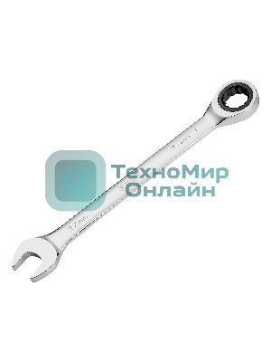 Ключ комбинированный Denzel, с трещеткой, 27 мм