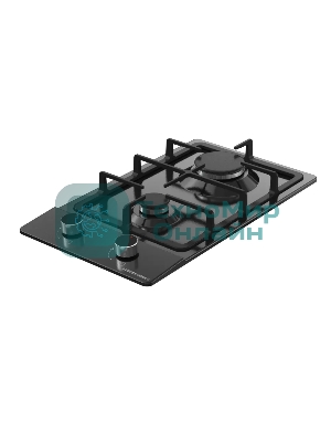 Варочная поверхность Kuppersberg FS 30 B, газ, High-Tech, 30 см, автоматический электроподжиг, газ-контроль, форсунки под сжиженый газ, SABAF конфорки, чугунные решетки, цвет черный, цвет фурнитуры черный