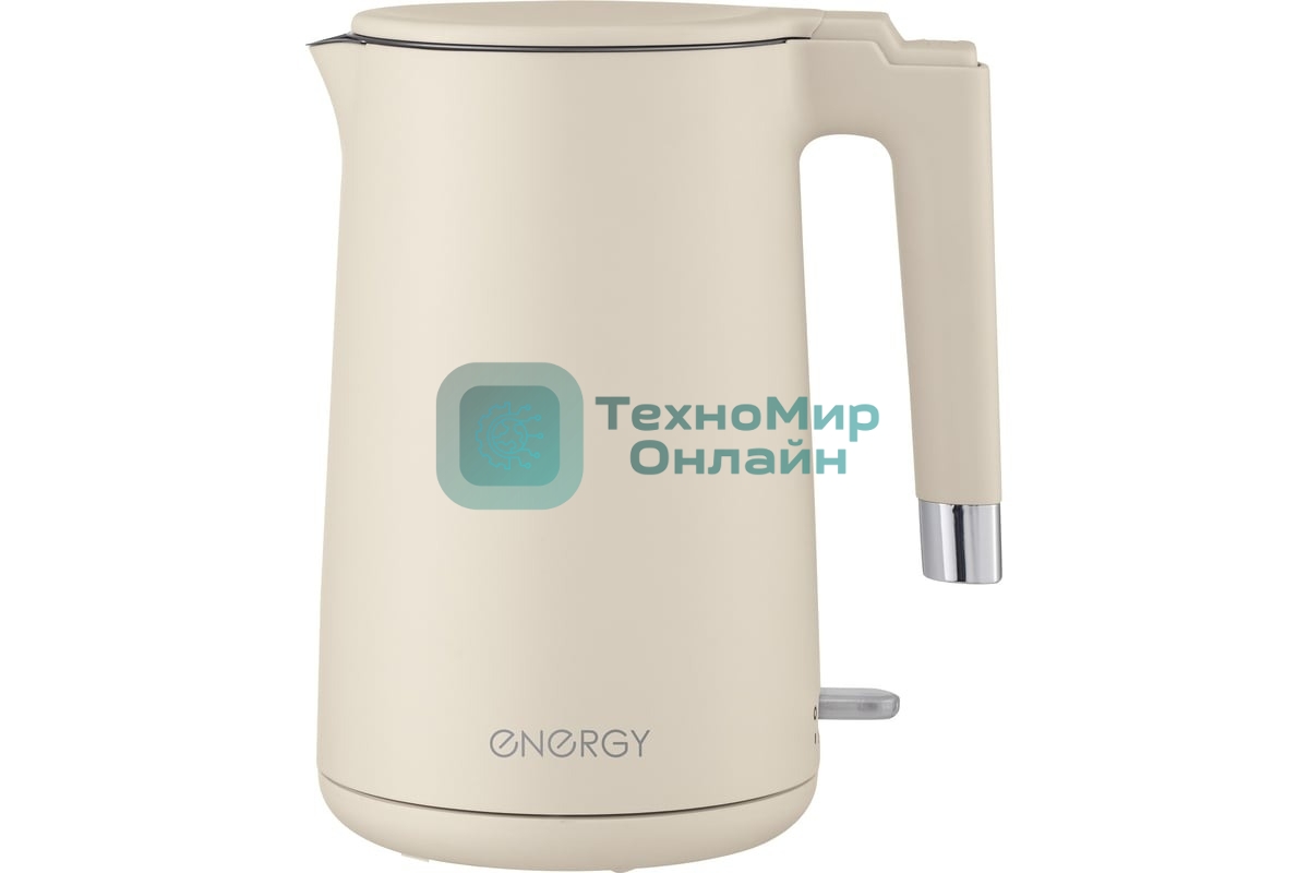 Чайник электрический Energy E-215 1.7л, двойной корпус, бежевый