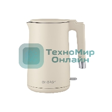 Чайник электрический Energy E-215 1.7л, двойной корпус, бежевый