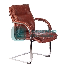 Кресло Бюрократ T-9927SL-LOW-V коричневый, кожа