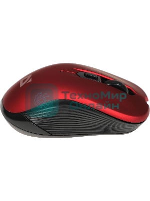 Мышь беспроводная Defender Gassa MM-105 красный, 1600 dpi, радиоканал, USB, кнопки - 6