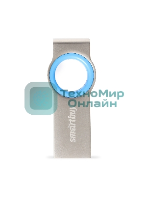 Флешка USB SmartBuy MC2 Metal Blue (SB032GbMC2), 32Gb, USB 2.0, R/W 25/15, синий/серебристый