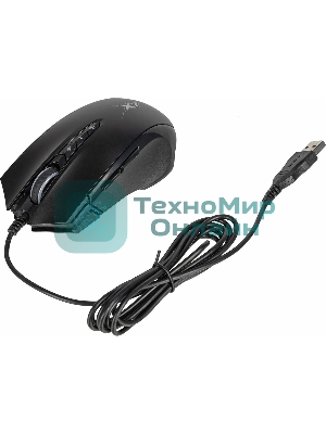 Мышь проводная A4Tech X89 черный, 2400 dpi, USB, кнопки - 8
