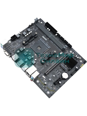 Материнская плата AFOX B550-MA-V4, AM4, AMD B550, 2xDDR4, 4xSATA, 1xM.2, 1xPCIe 3.0 x16, 1xPCIe 3.0 x1, 1xVGA, 1xHDMI, 1xDP, 1x1Gb LAN, 4xUSB-A 5Gbps, 2xUSB-A 2.0, 5.1, mATX