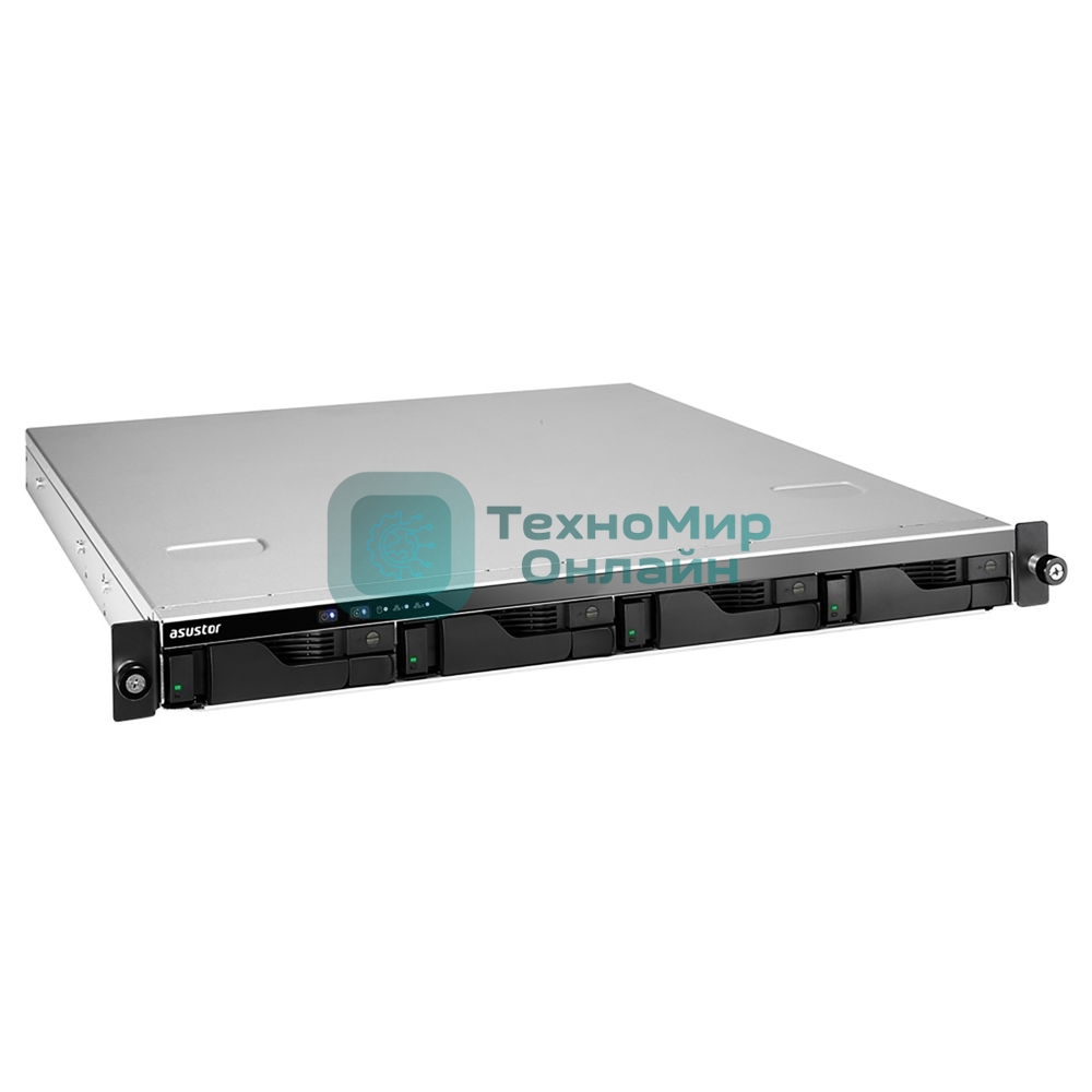 Сетевой накопитель ASUSTOR AS6504RS 4Bay/Intel Atom C3538, 2.1GHz/8Gb DDR4/noHDD,LFF(HDD,SSD),/2x1GbE(LAN)/4xUSB3.2; 90IX01G0-BW3S00