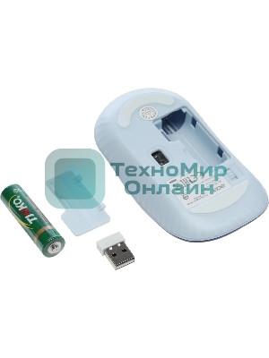 Мышь беспроводная Acer OMR205 белый/голубой, 1200 dpi, радиоканал, USB, кнопки - 3
