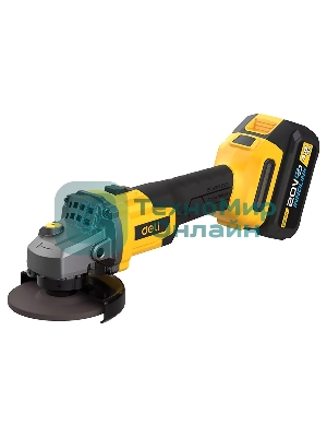 Угловая шлифовальная машина аккумуляторная Deli DC602, (2АКБ*4А·ч + ЗУ, 125мм)