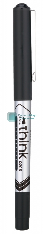 Ручка роллер Deli Think (EQ20520) серый, d=0.7мм, черные чернила, стреловидный пишущий наконечник, линия 0.55мм