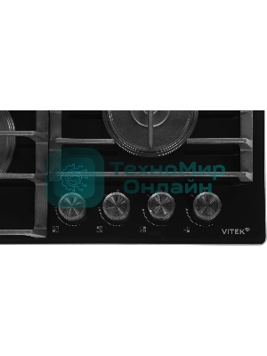 Газовая варочная панель Vitek VGH 6420 BG стекло черное