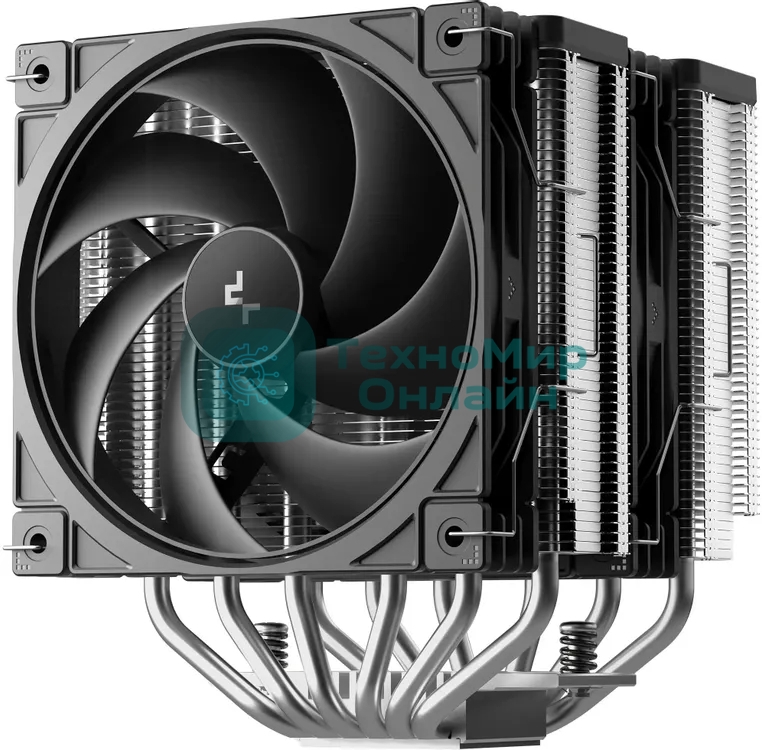 Кулер для процессора DEEPCOOL AG620 G2 LGA1954/1851/1700/AM5/AM4 (9шт/кор, TDP 270W, PWM, DUAL Black Fan 120mm, 6 тепл. трубок, черный) RET