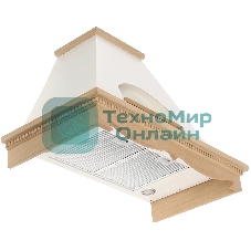 Вытяжка каминная Elikor Бельведер 90П-650-П3Д бежевый/дуб, 90 см, 650 куб. м/ч, 56 дБ