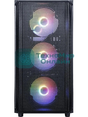 Компьютерный корпус Accord 3602 черный без БП ATX 2xUSB3.0 1xUSB3.1 audio bott PSU