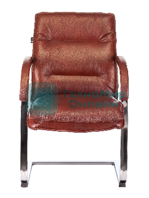 Кресло Бюрократ T-9927SL-LOW-V коричневый, кожа