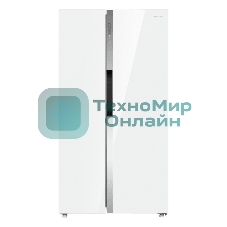 Холодильник Maunfeld MFF177NFW Slim Inverter белый двухкамерный 352/198л морозилка слева, No Frost, Side by Side