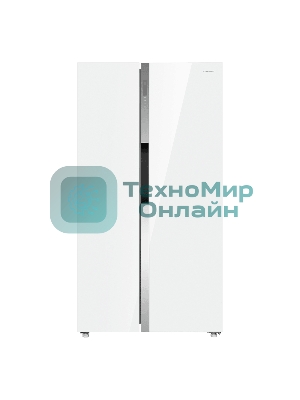Холодильник Maunfeld MFF177NFW Slim Inverter белый двухкамерный 352/198л морозилка слева, No Frost, Side by Side
