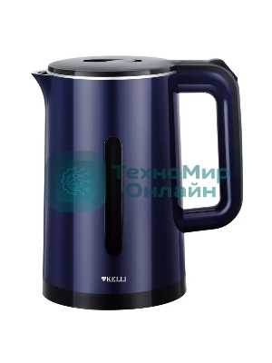 Чайник электрический Kelli KL-1375 1,8л. пластик, синий
