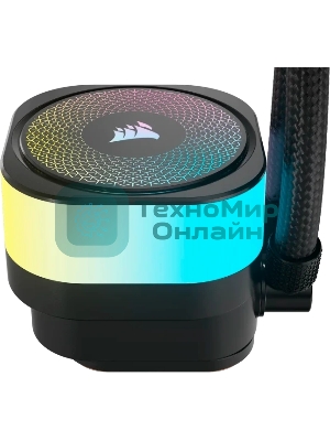Система жидкостного охлаждения Corsair iCUE LINK TITAN 240 RX RGb (240мм, черный, RGb/ Fans: 2x120мм, 73.5CFM, 36dBA, 2100RPM/ S: 1851, 1700, AM5, AM4)