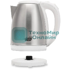 Чайник электрический Великие реки Амур-1 белый, 1.8 л, нержавейка