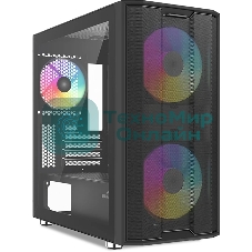 Корпус SAMA S30, Mini-Tower, чёрный, 2 x 140 мм, 1 x 120 мм