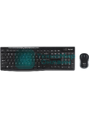 Комплект клавиатура+мышь Logitech MK270 беспроводной, USB, 1000 DPI, чёрный (неоригинальная гравировка)
