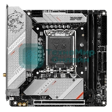 Материнская плата MSI MPG B760I EDGE WIFI, LGA 1700, Intel B760, 2xDDR5, 4xSATA, 2xM.2, 1xPCIe 5.0 x16, 1xHDMI, 1xDP, 1x 2.5Gb LAN, 4xUSB-A 3.2 Gen 1, 1xUSB-A 3.2 Gen 2, 2xUSB-A 2.0, 1xUSB-C 3.2 Gen 2, 3x3.5 мм, 7.1, Mini-ITX