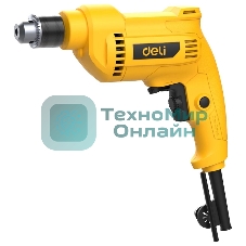 Дрель сетевая Deli DL-DZ10-E3 (500Вт, 0-3300об/мин, ключевой патрон 10мм, картон)