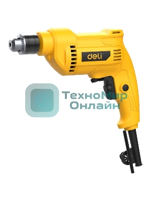 Дрель сетевая Deli DL-DZ10-E3 (500Вт, 0-3300об/мин, ключевой патрон 10мм, картон)