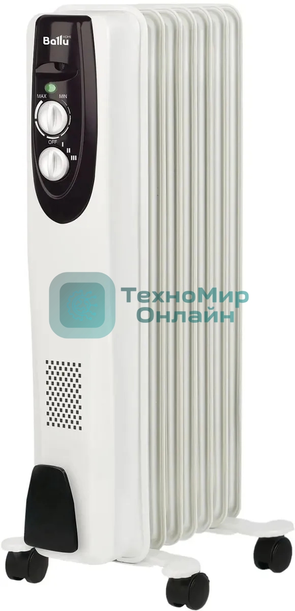Обогреватель масляный Ballu Classic BOH/CL-07WRN (7 секций), белый, 1500 Вт, 20 м2, термостат