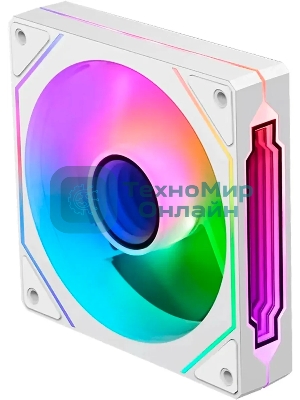 Вентилятор для корпуса Bloody CF-12 LCD ARGb 120х120x25 белый 4-pin 32дБ (упак.:1шт) (CF-12-ARGb120-WH) Ret