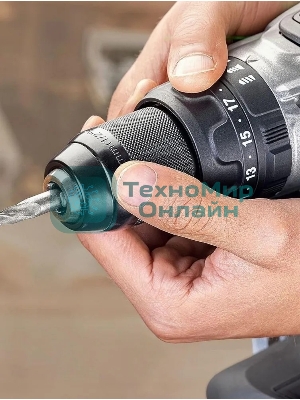 Дрель-шуруповерт аккумуляторная Greenworks GD24DD140 24V, 70/140Нм,Anti-kickback,2х4Ач,ЗУ,кор 3707607CUD